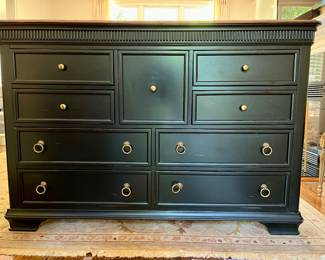Black  9 drawer dresser                                                       63w x 43h x 19.6d
