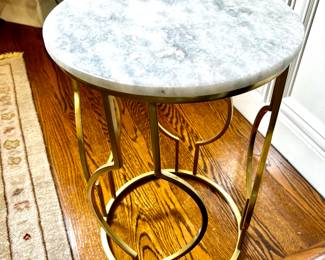 Modern Brass with Marble Top Table