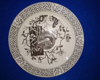 Aesthetic Brown Transferware Plate