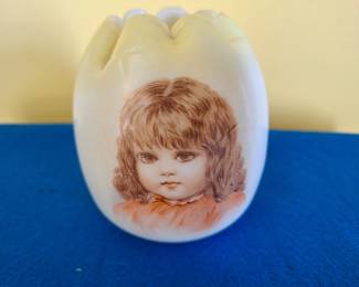 Bristol Glass Victorian Portrait Vase