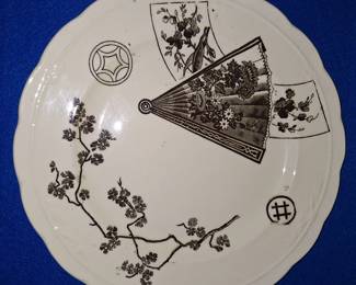 Miako Brown Transferware Aesthetic Plate