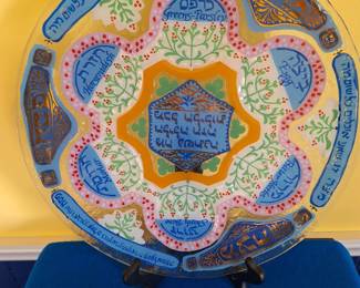 Andreas Meyers Fused Glass Passover Plate