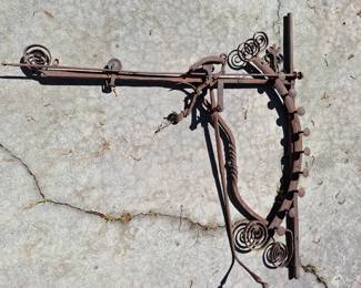 Antique Wrought Iron Hearth Pot Holder