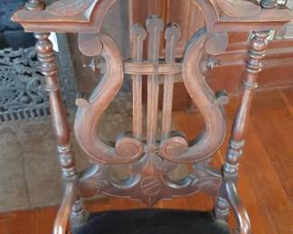 Victorian Lyre Slipper Chair