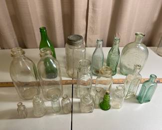 Assorted Vintage Antique Glass Items