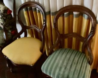 Two Victorian Hip Rest Chairs