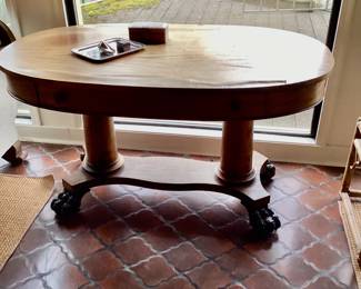 Antique Empire Library Table