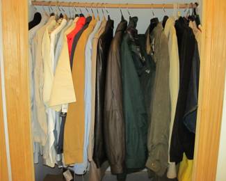 Men's Clothing-Jackets- London Fog, Polo, Leather, 
