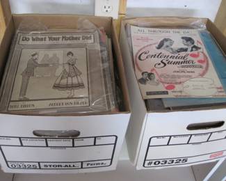 2 Boxes full of Vintage Sheet Music