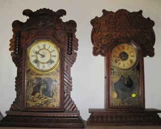 Pair of Vintage Mechanical Mantle Clocks