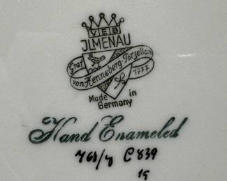 Vintage Jlmenau Graf Von Henneburg German Hand Enameled Floral Plate With Gold Trim, Numbered & Signed
Lot #: 84