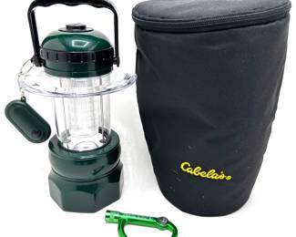 New Cabela LED Lantern With Remote (Battery Operated) & Unused Carabiner With Flashlight & Compass
Lot #: 123