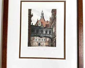 Vintage Hand-Colored Etching "Dresden Residenzschloss" (Dresden Royal Castle), Signed
Lot #: 87