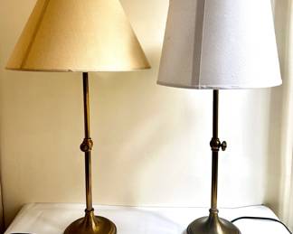 Two Adjustable Brass Table Lamps With Shades
Lot #: 91