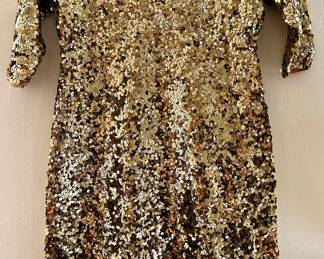 1960's Mary Quant Style Gold Sequined Mini Dress With Beaded Hem
Lot #: 29