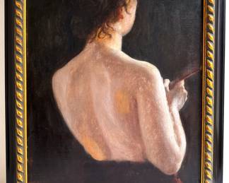 Vintage Oil On Canvas, Nude, Signed
Lot #: 48