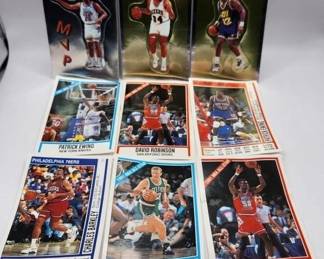1991 PANINI BASKETBALL STARS STICKER LOT . 9 CARDS OF STAR PLAYERS