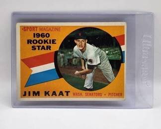 1960 TOPPS JIM KAAT ROOKIE CARD. NICE CARD