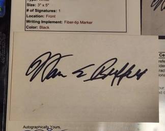 Warren Buffett Autograph
