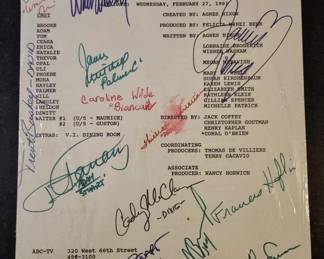 ALL MY CHILDREN CAST SIGNED SCRIPT. ALL HAND SIGNED
