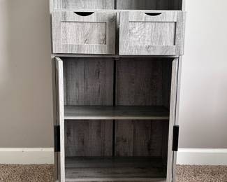 Contemporary Graywood Cabinet