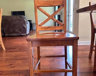 Wooden chair, one of six that matches kitchen table