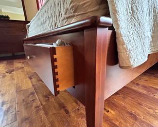 Kincaid king-size bed with storage drawers in footboard