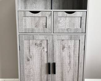 Contemporary gray wood cabinet