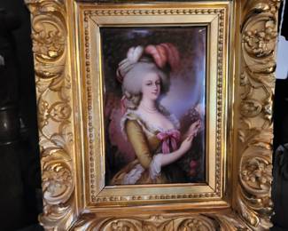 Marie Antoinette painting on porcelain