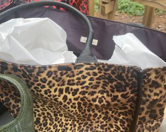 $30 obo Neiman Marcus Animal Print Leopard/Cheetah tote bag. brown/black