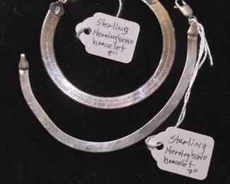 sterling herringbone bracelets