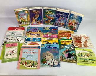 Read-Along Books & VHS Disney Movies