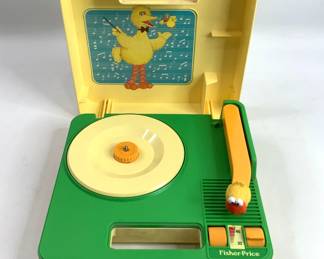 Vintage Fisher Price Sesame Street Big Bird Record Player
