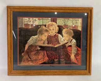 "The Fairy Tale" by Walter Firle Framed Print