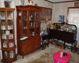 Dining Room cabinets, 100+ Bells, Princess House Fantasia and lots of it