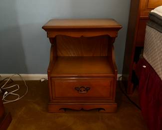 Vintage Wood Nightstand by Unique 