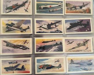 Tobacco Cigarette Trading Cards Depicting Aircraft And Soldiers