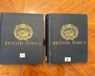 British Africa Stamp Collection In 2 Large Blue Books