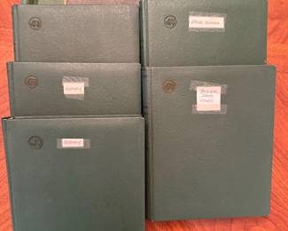 International Stamp Collection In 7 Green Hard Cover Albums 