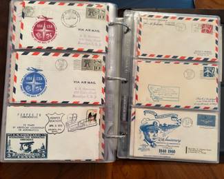 Airmail Collection with Stamps Postmarks Dated From 1920s1960s