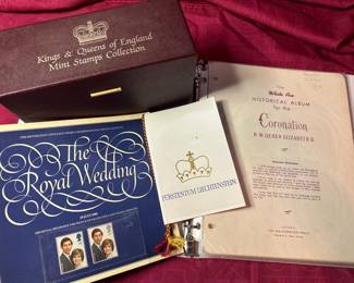  03 Kings Queens Of England Stamps, Coronation Stamps and Royal Wedding Book