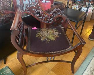 Needlepoint lady's chair