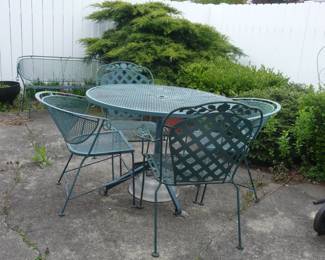 metal patio set