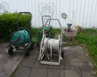 several hoses and reels