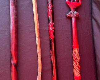 Collection Of Walking Staffs 