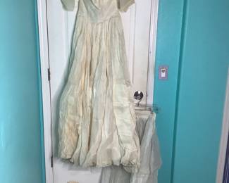 Ceil Chapman Antique Wedding Dress