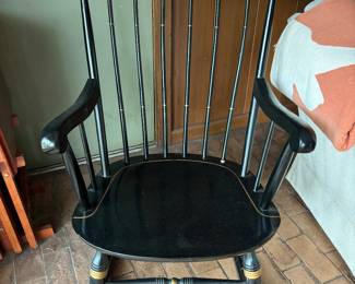 Vintage commemorative Dartmouth rocking chair