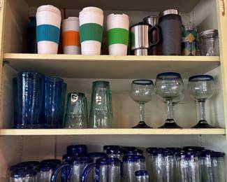 Hand blown Mexican barware