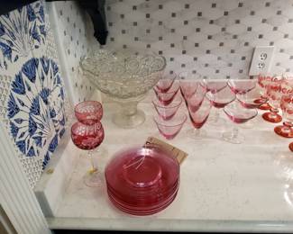 Pink/Cranberry Glass Colection