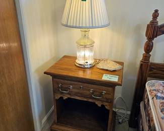 $45 Oak Nightstand, $40 lamp